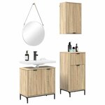 vidaXL Ensemble de mobilier de salle de bain 3 Pièces Chêne sonoma