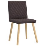vidaXL Chaises à manger lot de 4 marron foncé tissu