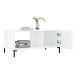 vidaXL Table basse Blanc brillant 90x50x40 cm Bois d'ingénierie