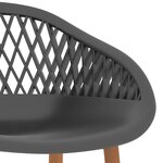 vidaXL Chaises de bar lot de 4 gris