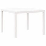 vidaXL Table de Jardin Blanc 100 x 100 x 73 cm polyrotin
