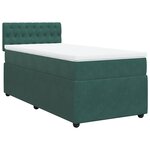 vidaXL Sommier à lattes de lit avec matelas Vert foncé 90x190 cm