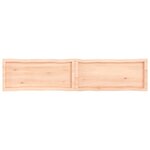 vidaXL Dessus de table bois massif non traité bordure assortie