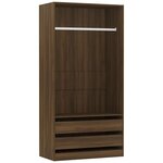 vidaXL Garde-robe Chêne marron 100x50x200 cm Bois d'ingénierie