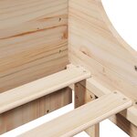 vidaXL Lit bibliothèque sans matelas 140x190 cm bois massif