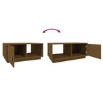 vidaXL Table basse Marron miel 80x50x35 5 cm Bois massif de pin