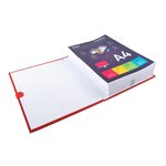 Chemise Extensible Balacron Sans Rabat Sangle Scratch - 24x32cm - Rouge - X 10 - Exacompta