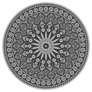 Esschert Design Tapis d'extérieur Diamètre 170 cm