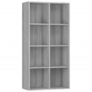 vidaXL Bibliothèque/Buffet Sonoma gris 66x30x130 cm Bois d'ingénierie