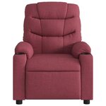 vidaXL Fauteuil de massage inclinable électrique Rouge bordeaux Tissu