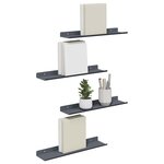 vidaXL Étagère flottante 4 Pièces Anthracite 40 x 8 5 x 2 5 cm Acier