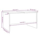 vidaXL Table basse noir 80x50x42 5 cm bois d'ingénierie