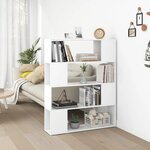 vidaXL Bibliothèque/Séparateur de pièce Blanc 100x24x124 cm