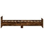 vidaXL Cadre de lit sans matelas chêne fumé 75x190cm bois d'ingénierie