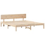 vidaXL Cadre de lit avec tête de lit Naturel 180 x 200 cm