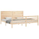 vidaXL Cadre de lit sans matelas 200x200 cm bois massif