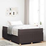 vidaXL Cadre de lit Autre Marron foncé 120 x 190 cm tissu