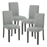 Lot de 4 chaises de salle à manger 89 x 43 x 54 cm moderne design robuste gris clair 03_0009829