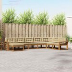 vidaXL Ensemble de canapés d'extérieur 8 pc Naturel et Beige