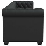 vidaXL Canapé Chesterfield à 2 places et à 3 places noir
