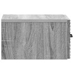 vidaXL Cabinet de chevet mural Sonoma gris 34 5 x 33 x 20 cm