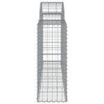 vidaXL Paniers à gabions arqués 9 Pièces 200x30x80/100 cm Fer galvanisé