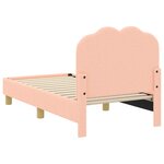 vidaXL Cadre de lit pour tout-petit avec tête de lit Rose 70 x 140 cm