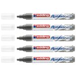 Marqueur Acrylique Moyen 5100 Anthracite Pointe Ronde 2-3 mm x 5 EDDING