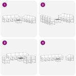 vidaXL Ensemble de canapés d'extérieur 9 pc Blanc et anthracite