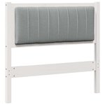 vidaXL Tête de lit capitonnée avec tête de lit Blanc 90 cm Pin massif