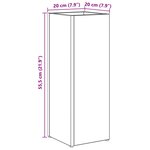 vidaXL Porte-parapluie Chêne noir 20 x 20 x 55 5 cm Bois d'ingénierie