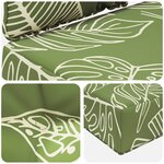 vidaXL Coussin de canapé d'extérieur 3 Pièces Modèle feuille Polyester