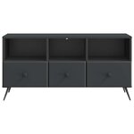 vidaXL Meuble TV avec tiroir Noir 102 x 34 5 x 50 cm Bois d'ingénierie