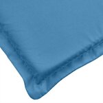 vidaXL Coussin de chaise longue bleu mélangé (75+105) x 50 x 4 cm tissu