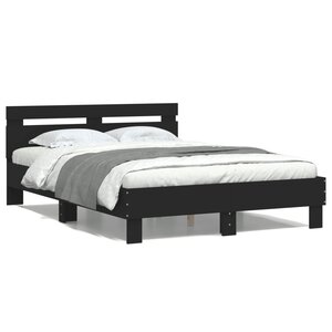 vidaXL Cadre de lit sans matelas noir 120x200 cm