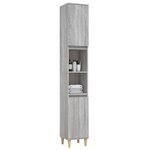 vidaXL Armoire de bain sonoma gris 30x30x190 cm bois d'ingénierie