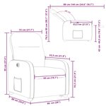 vidaXL Fauteuil inclinable électrique marron tissu
