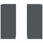 vidaXL Supports pour plantes 2 Pièces Anthracite 24 x 24 x 55 cm Acier