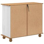vidaXL Commode ASKIM Blanc 91 x 40 x 79 cm Bois de pin massif