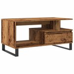 vidaXL Table basse vieux bois 90x49x45 cm bois d'ingénierie