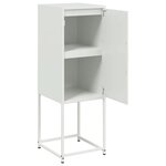 vidaXL Buffet haut blanc 36x39x107 cm acier