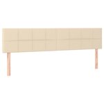 vidaXL Sommier à lattes de lit et matelas et LED Crème 200x200cm Tissu