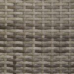 vidaXL Banc de jardin à 3 places avec coussins Gris Résine tressée