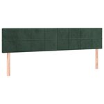 vidaXL Tête de lit à LED Vert foncé 180x5x78/88 cm Velours