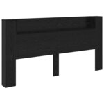 vidaXL Tête de lit Chêne noir 200 x 15 x 103 5 cm Bois d'ingénierie