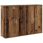 vidaXL Buffet 2 Pièces Bois ancien 60 x 31 x 84 cm Bois d'ingénierie