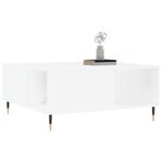 vidaXL Table basse blanc 80x80x36 5 cm bois d'ingénierie
