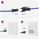 vidaXL Bande LED 2 Pièces Noir et Transparent 350 mm Cuivre et plastique