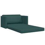 vidaXL Canapé-Lit 110cm Vert foncé tissu