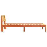 vidaXL Cadre de lit avec tête de lit Brun cire 90 x 200 cm Pin massif